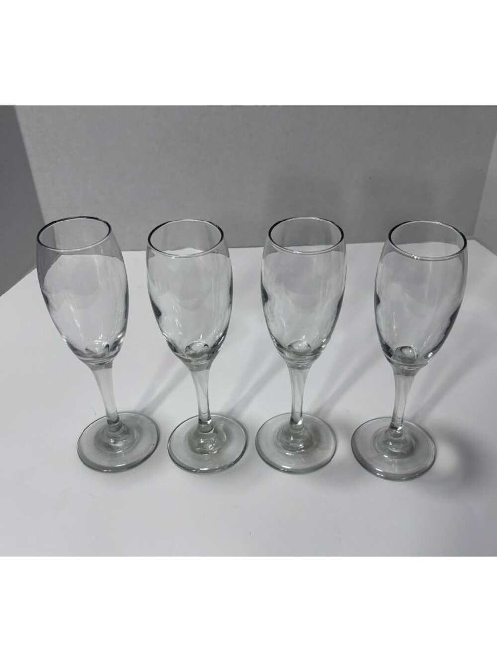 Libbey Embassy Fluted Stemmed Champagne Glasses Set Of 4